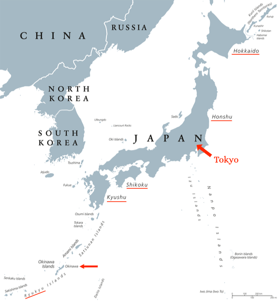 Map of Japan