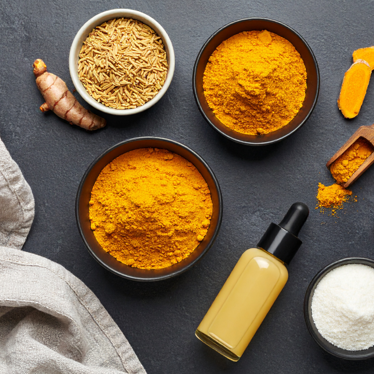 Turmeric and Kojic Acid Powders